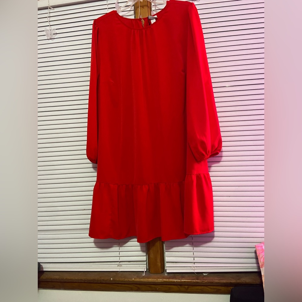 Elegant Red Midi Dress